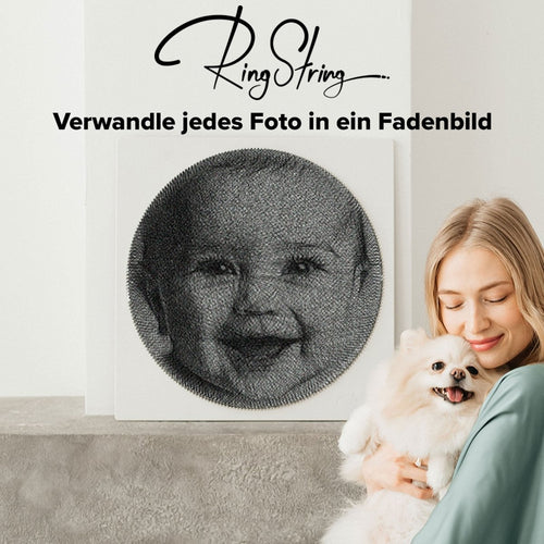 RingString l String - Art Kunstwerk/ Fadenbild aus deinem Foto | Personalisierte Geschenke - Lama Welt