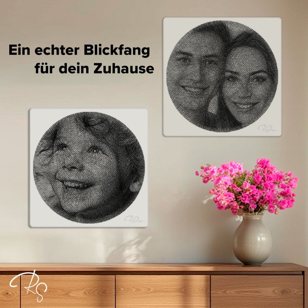 RingString l String - Art Kunstwerk/ Fadenbild aus deinem Foto | Personalisierte Geschenke - Lama Welt