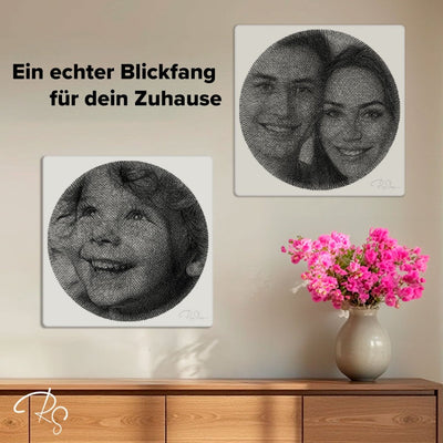 RingString l String - Art Kunstwerk/ Fadenbild aus deinem Foto | Personalisierte Geschenke - Lama Welt