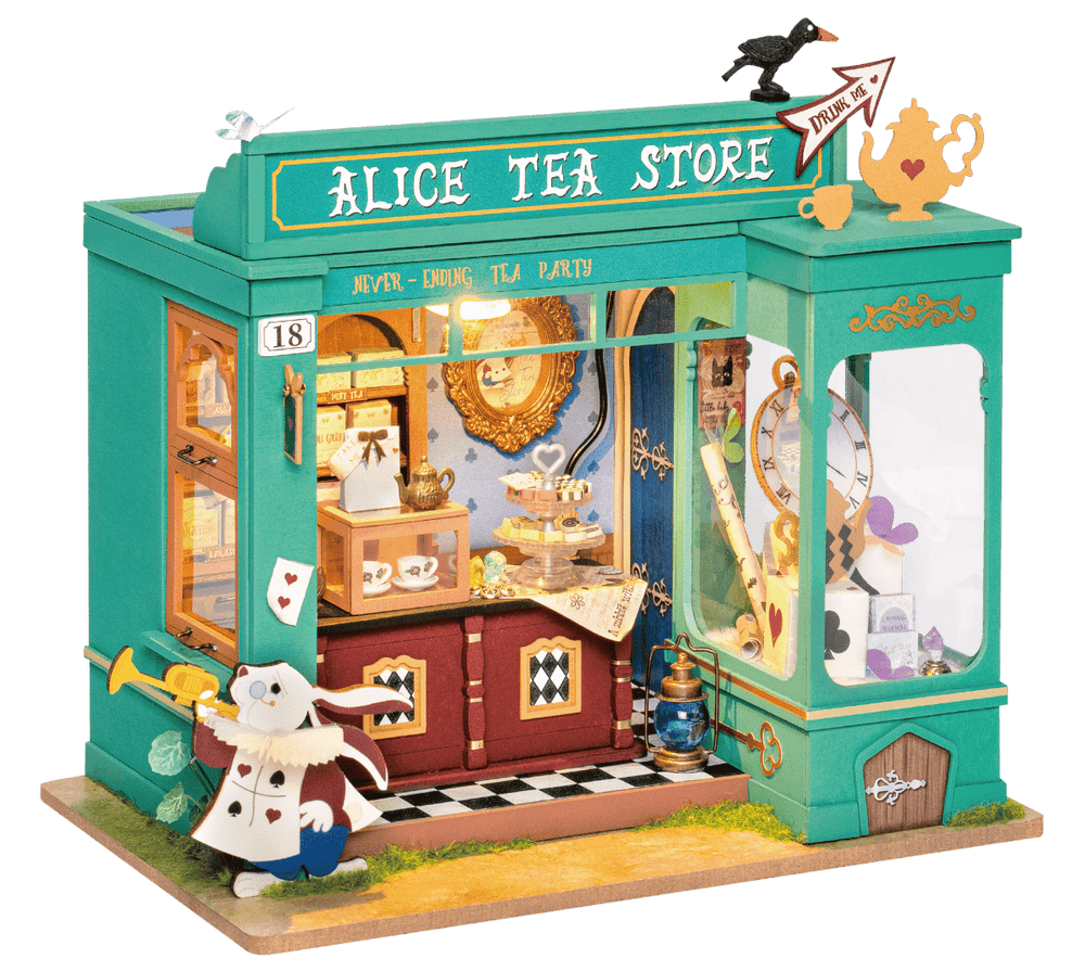 Robotime l Alices Teeladen | 3D Miniaturhaus - Lama Welt