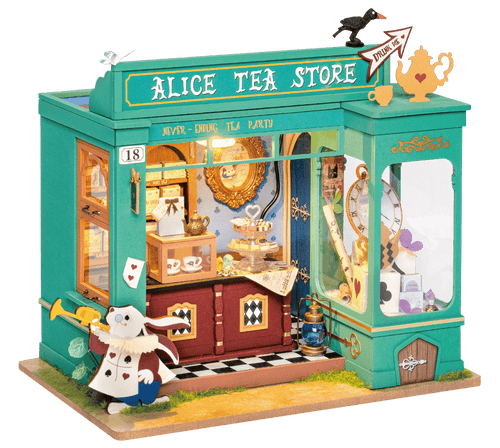 Robotime l Alices Teeladen | 3D Miniaturhaus - Lama Welt