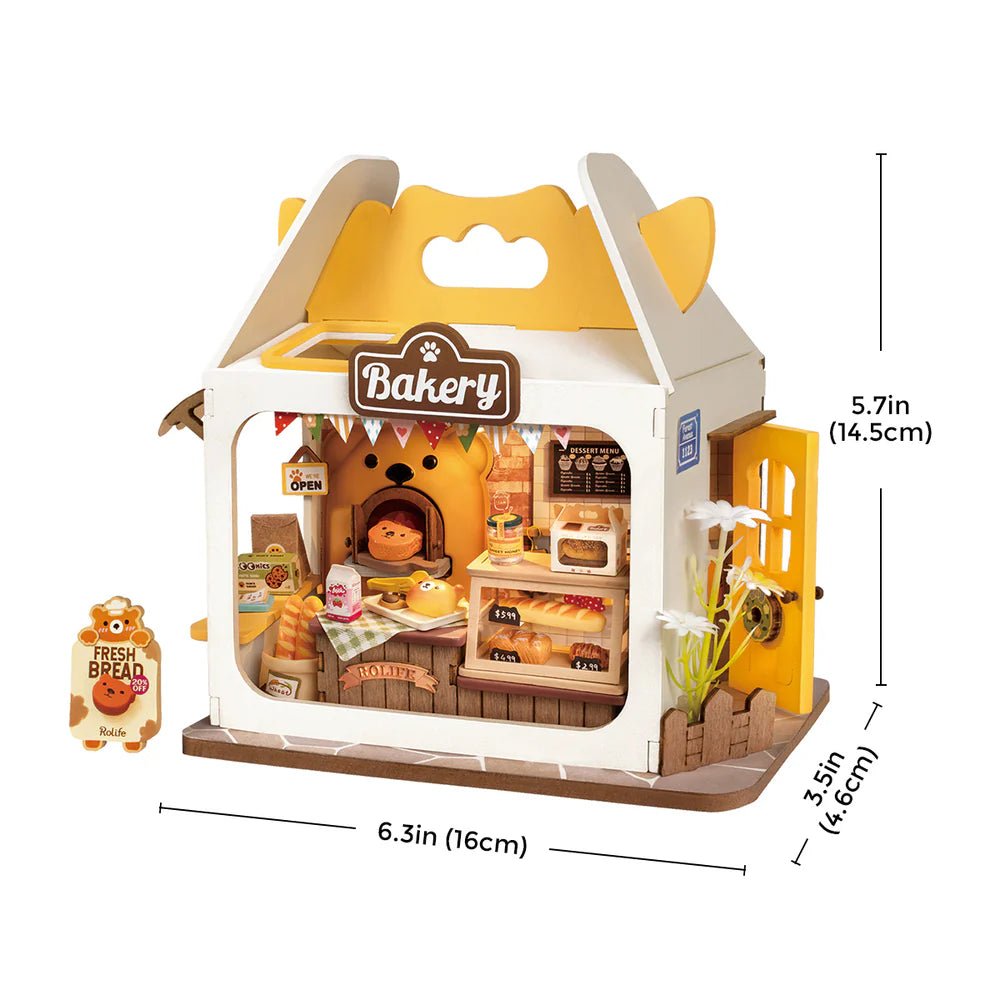Robotime l Bäckerei „Teddy's Breadbox“ | 3D Miniaturhaus - Lama Welt