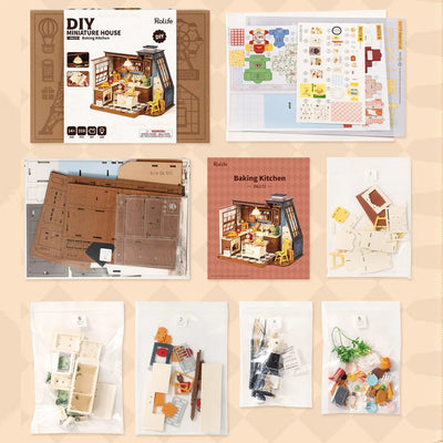 Robotime l Backküche „Baking Kitchen“ | 3D Miniaturhaus - Lama Welt