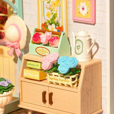 Robotime l Blühender Teegarten | 3D Miniaturhaus - Lama Welt