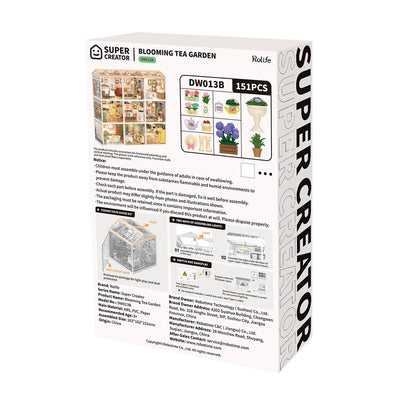 Robotime l Blühender Teegarten | 3D Miniaturhaus - Lama Welt