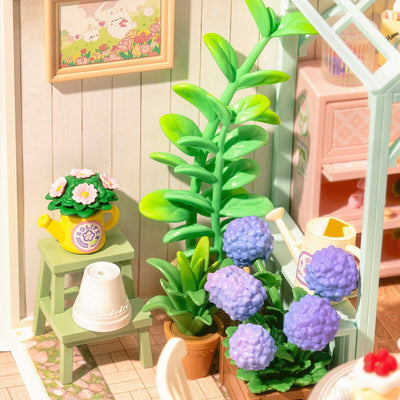 Robotime l Blühender Teegarten | 3D Miniaturhaus - Lama Welt