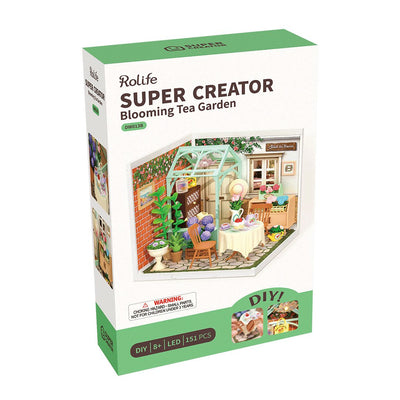 Robotime l Blühender Teegarten | 3D Miniaturhaus - Lama Welt