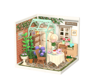 Robotime l Blühender Teegarten | 3D Miniaturhaus - Lama Welt