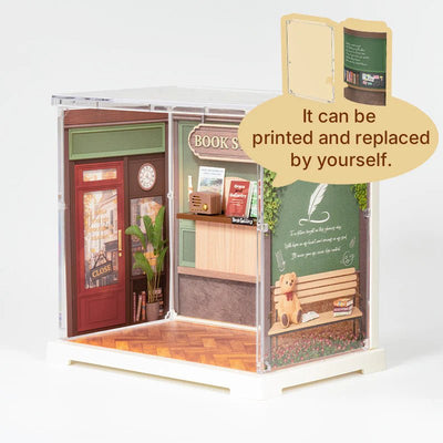 Robotime l Buchladen „Memory Book Store“ | 3D Miniaturhaus - Lama Welt