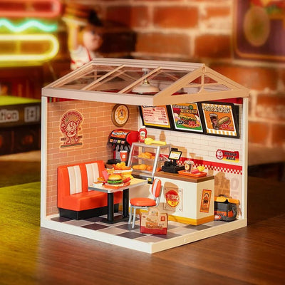 Robotime l Burgerparadies | 3D Miniaturhaus - Lama Welt