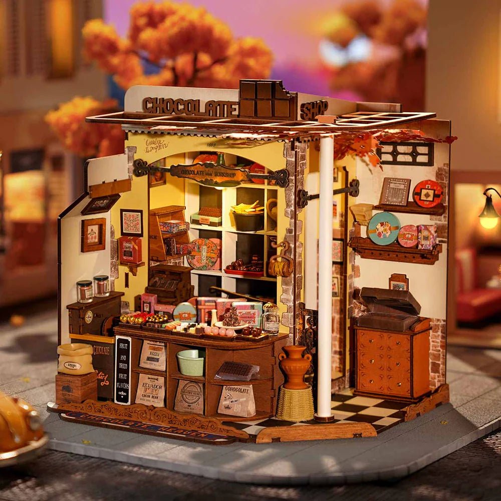 Robotime l Chocolaterie „Henry's Chocolate“ | 3D Miniaturhaus - Lama Welt