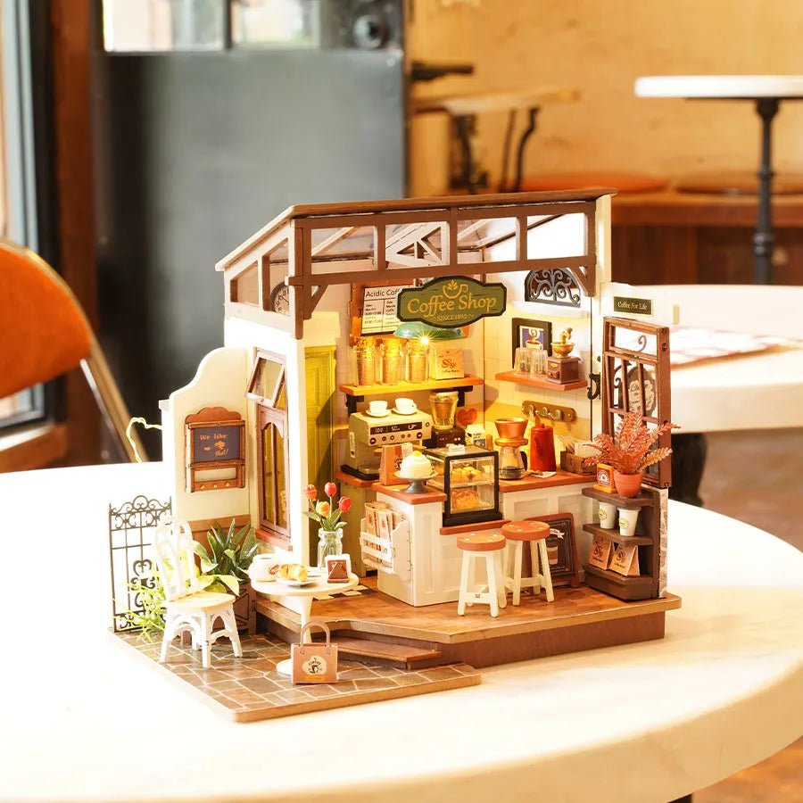 Robotime l Coffee shop | 3D Miniaturhaus - Lama Welt