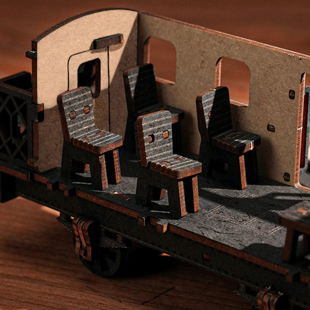 Robotime l Dampflokomotive | 3D Holzpuzzle - Lama Welt