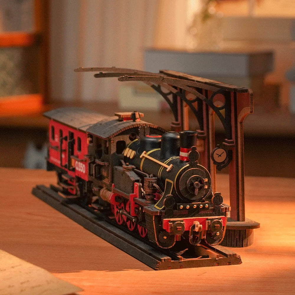 Robotime l Dampflokomotive | 3D Holzpuzzle - Lama Welt