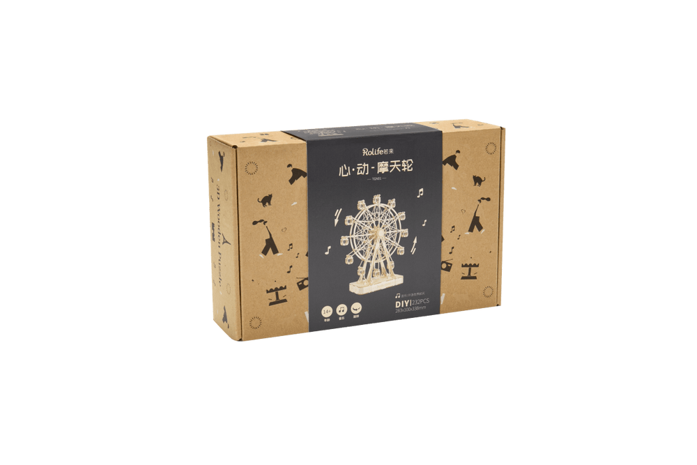 Robotime l Diy Musikschatulle „Riesenrad“ | 3D Holzpuzzle - Lama Welt