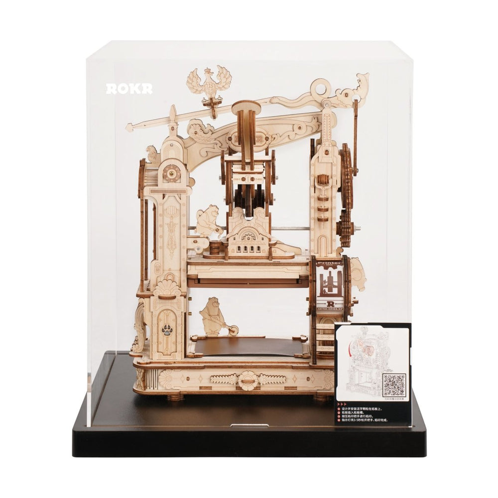 Robotime l Druckpresse | 3D Holzpuzzle - Lama Welt
