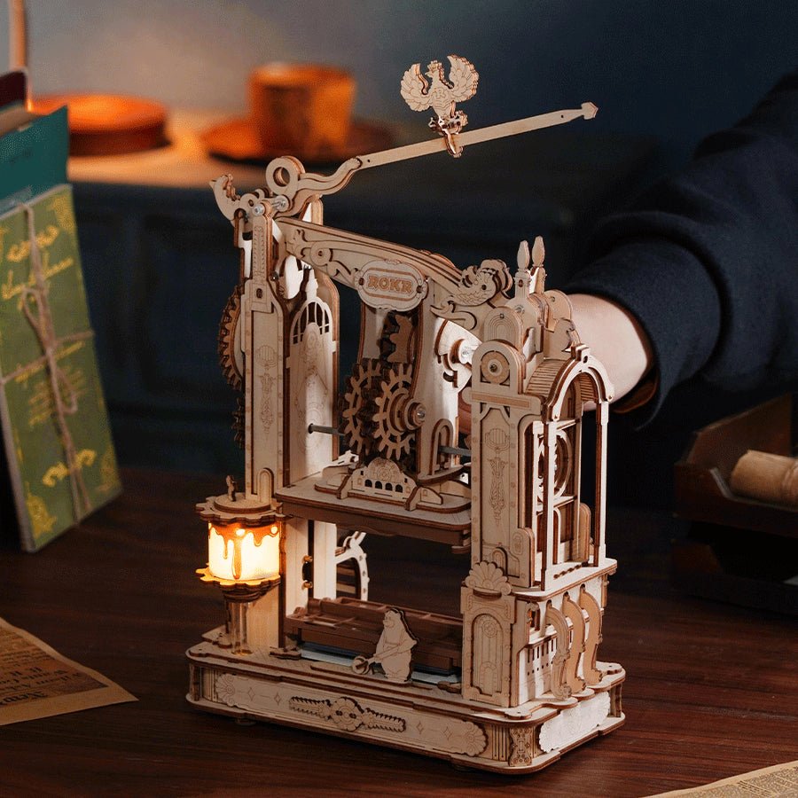 Robotime l Druckpresse | 3D Holzpuzzle - Lama Welt