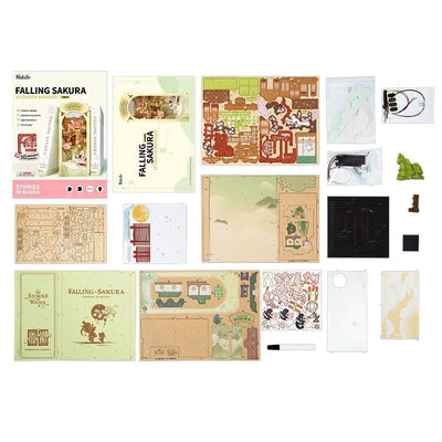 Robotime l Fallende Kirschblüten | Book Nook - Lama Welt