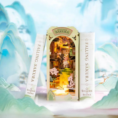 Robotime l Fallende Kirschblüten | Book Nook - Lama Welt