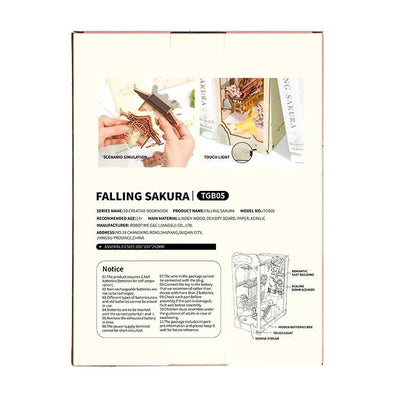 Robotime l Fallende Kirschblüten | Book Nook - Lama Welt