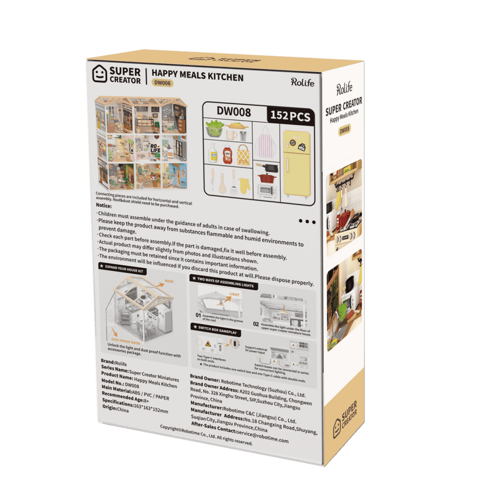 Robotime l Fröhliche Familienküche | 3D Miniaturhaus - Lama Welt