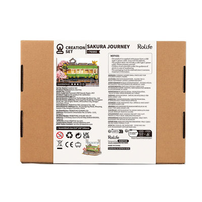 Robotime l Frühlingsreise unter Kirschblüten| 3D Holzpuzzle - Lama Welt