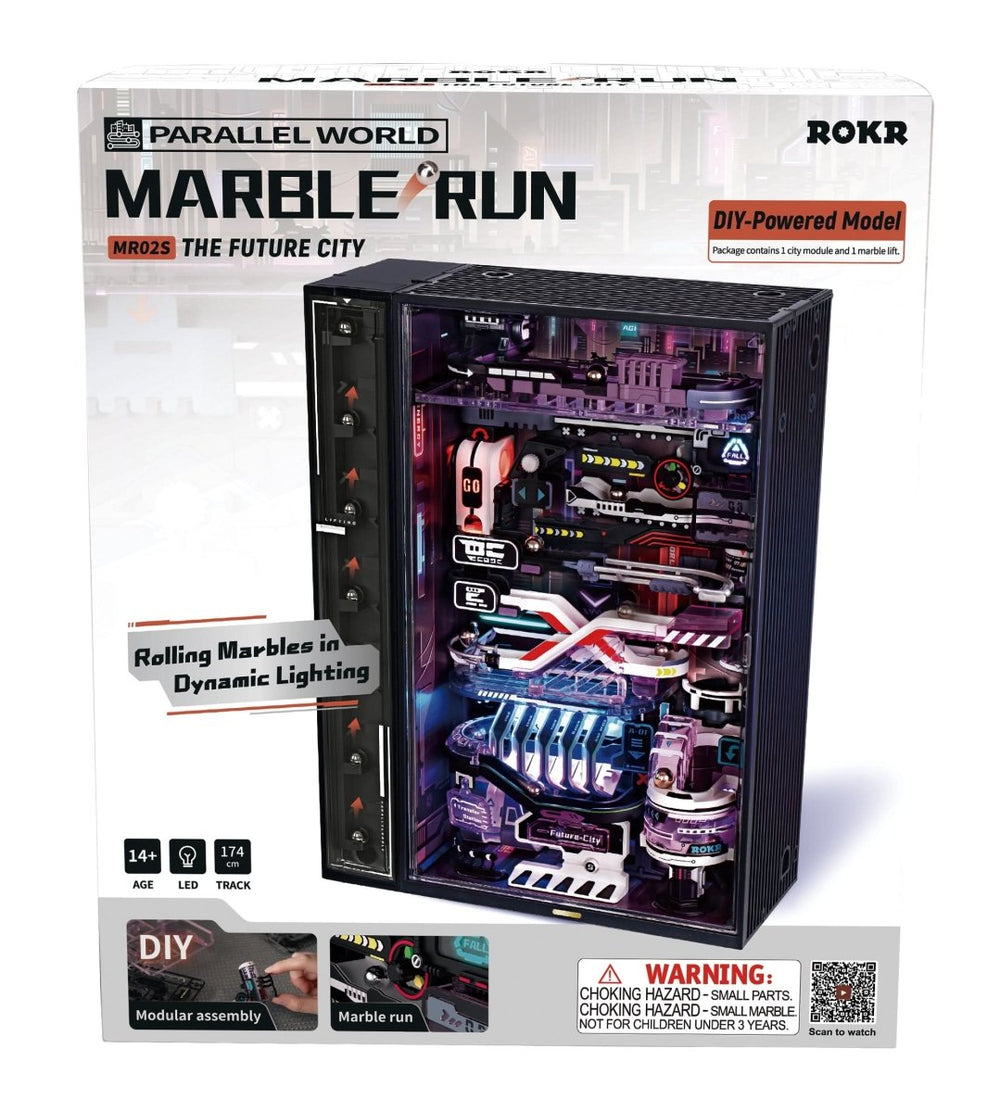 Robotime l Futuristische Murmelbahn | 3D Holzpuzzle - Lama Welt