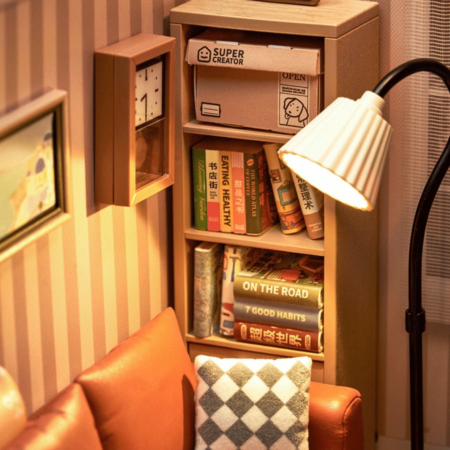 Robotime l Gemütliche Wohnlounge | 3D Miniaturhaus - Lama Welt