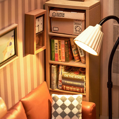 Robotime l Gemütliche Wohnlounge | 3D Miniaturhaus - Lama Welt