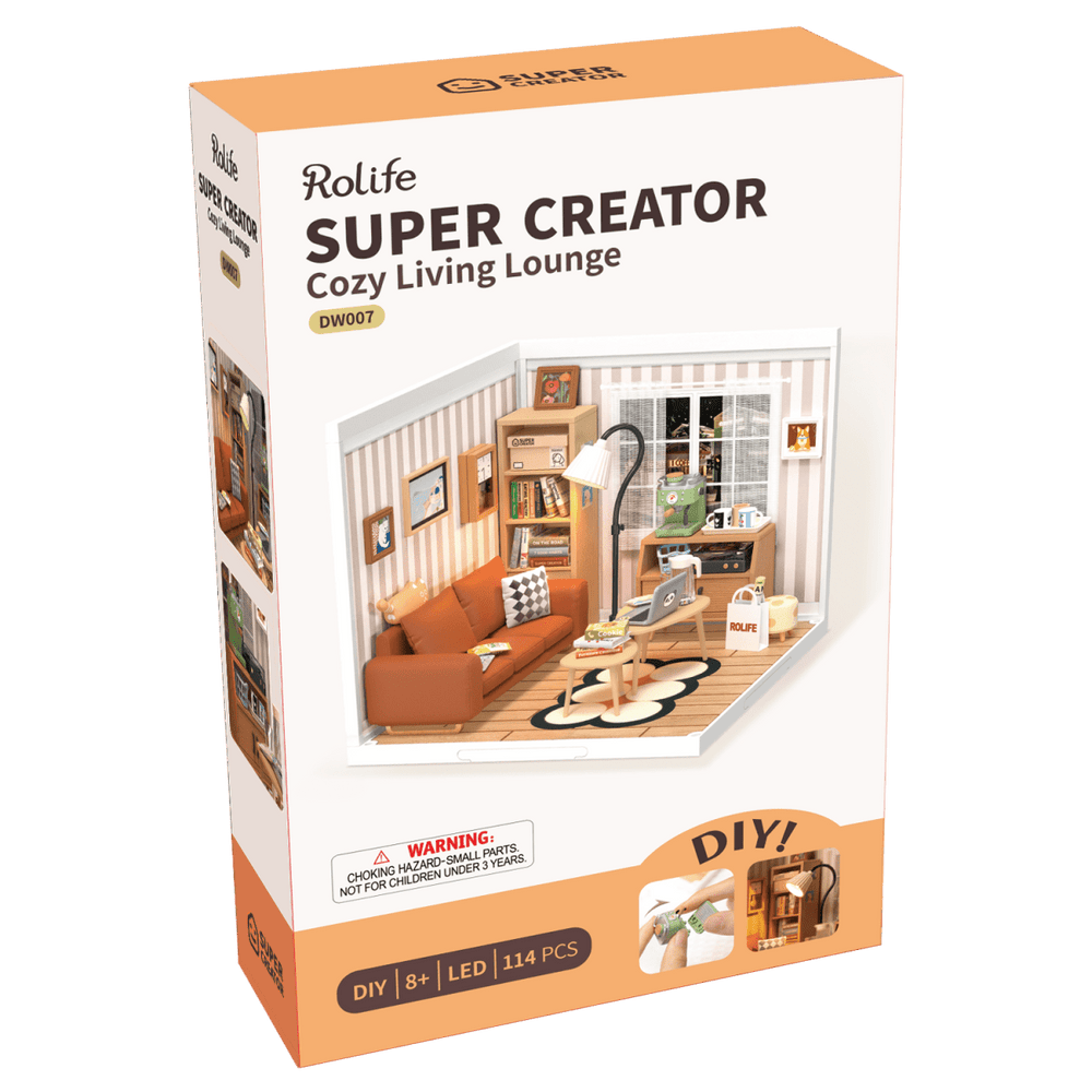 Robotime l Gemütliche Wohnlounge | 3D Miniaturhaus - Lama Welt