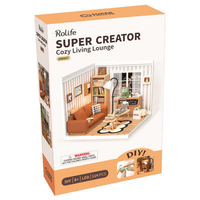 Robotime l Gemütliche Wohnlounge | 3D Miniaturhaus - Lama Welt