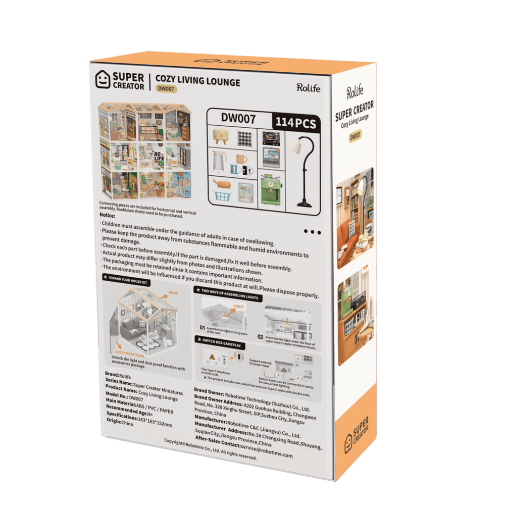 Robotime l Gemütliche Wohnlounge | 3D Miniaturhaus - Lama Welt