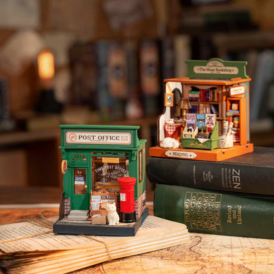 Robotime l Historisches Postamt | 3D Miniaturhaus - Lama Welt