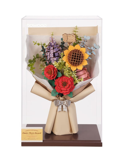 Robotime l Holzblumenstrauß | 3D Holzpuzzle Blumenserie - Lama Welt