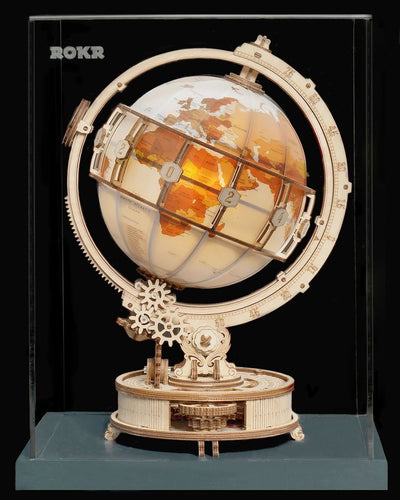 Robotime l Leuchtender Globus | 3D Holzpuzzle - Lama Welt