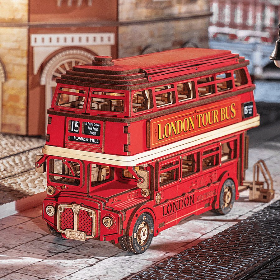 Robotime l Londoner Doppeldeckerbus | 3D Holzpuzzle - Lama Welt