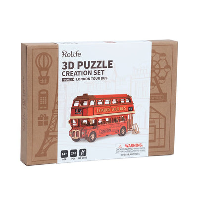 Robotime l Londoner Doppeldeckerbus | 3D Holzpuzzle - Lama Welt