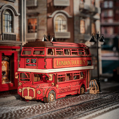 Robotime l Londoner Doppeldeckerbus | 3D Holzpuzzle - Lama Welt
