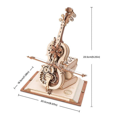 Robotime l Magic Cello Musikbox | 3D Holzpuzzle - Lama Welt