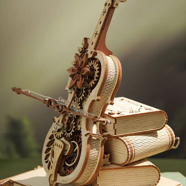 Robotime l Magic Cello Musikbox | 3D Holzpuzzle - Lama Welt