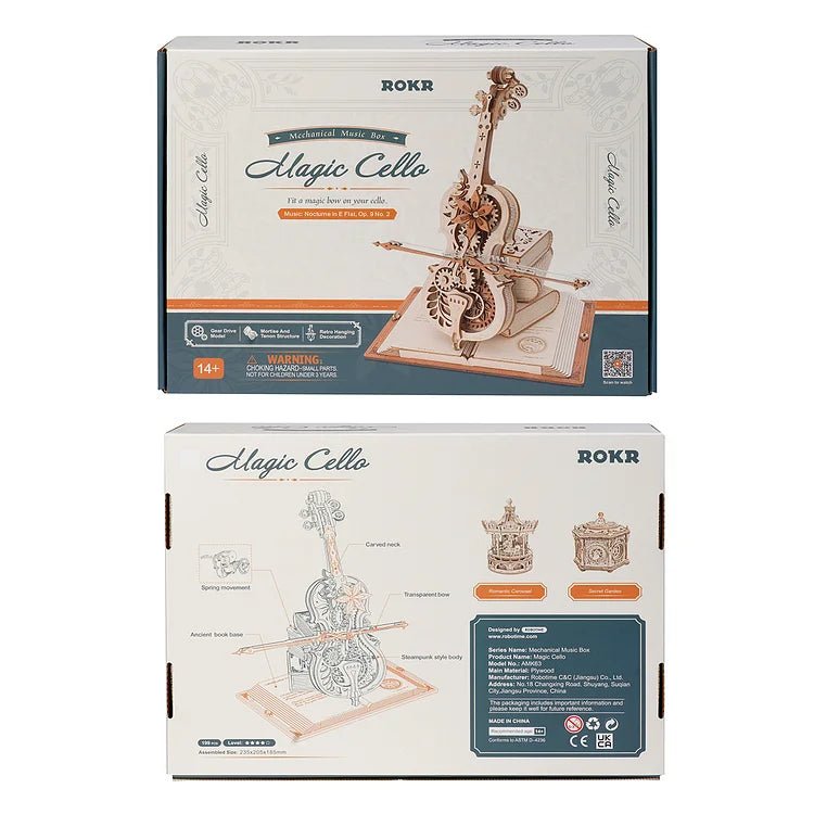 Robotime l Magic Cello Musikbox | 3D Holzpuzzle - Lama Welt