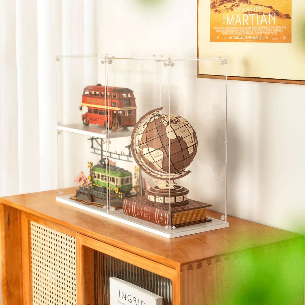 Robotime l Mechanischer Weltwunder - Globus | 3D Holzpuzzle - Lama Welt