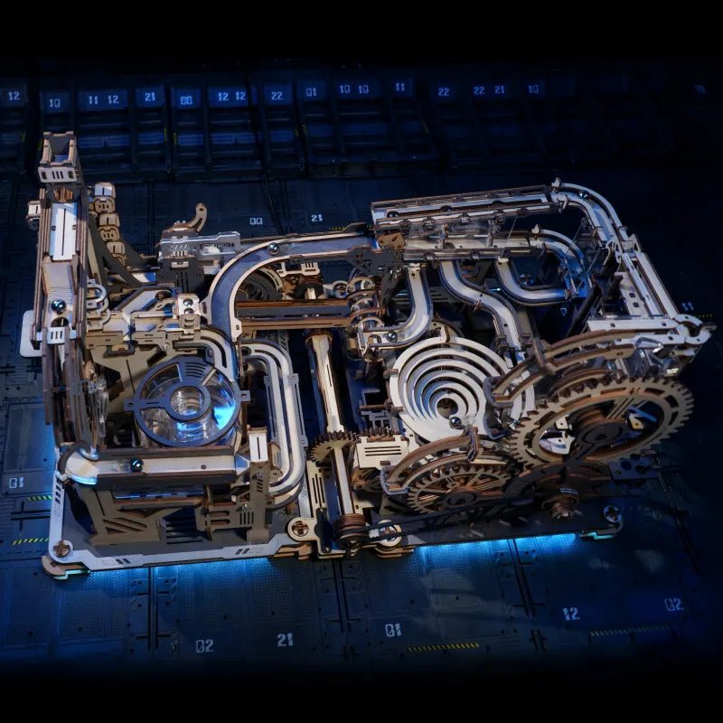 Robotime l Murmel - Weltraumstation | 3D Holzpuzzle - Lama Welt