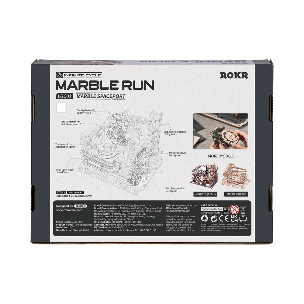 Robotime l Murmel - Weltraumstation | 3D Holzpuzzle - Lama Welt