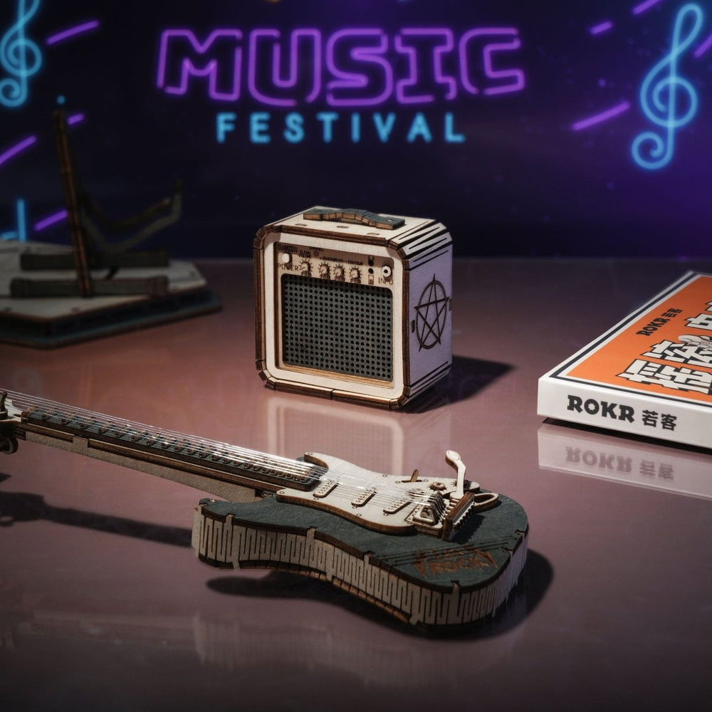 Robotime l Rockgitarre l 3D Holzpuzzle - Lama Welt