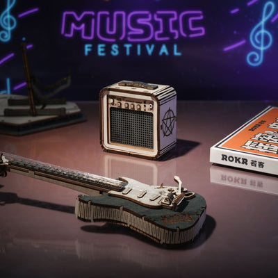 Robotime l Rockgitarre l 3D Holzpuzzle - Lama Welt