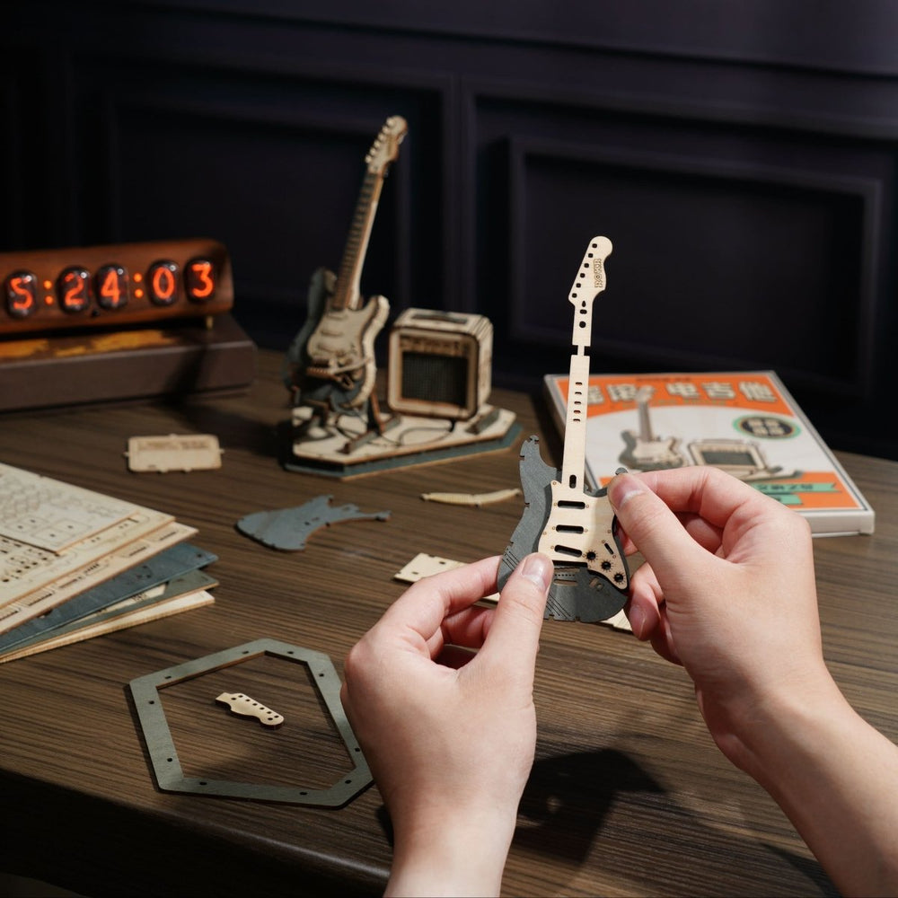 Robotime l Rockgitarre l 3D Holzpuzzle - Lama Welt