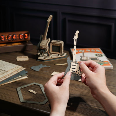 Robotime l Rockgitarre l 3D Holzpuzzle - Lama Welt