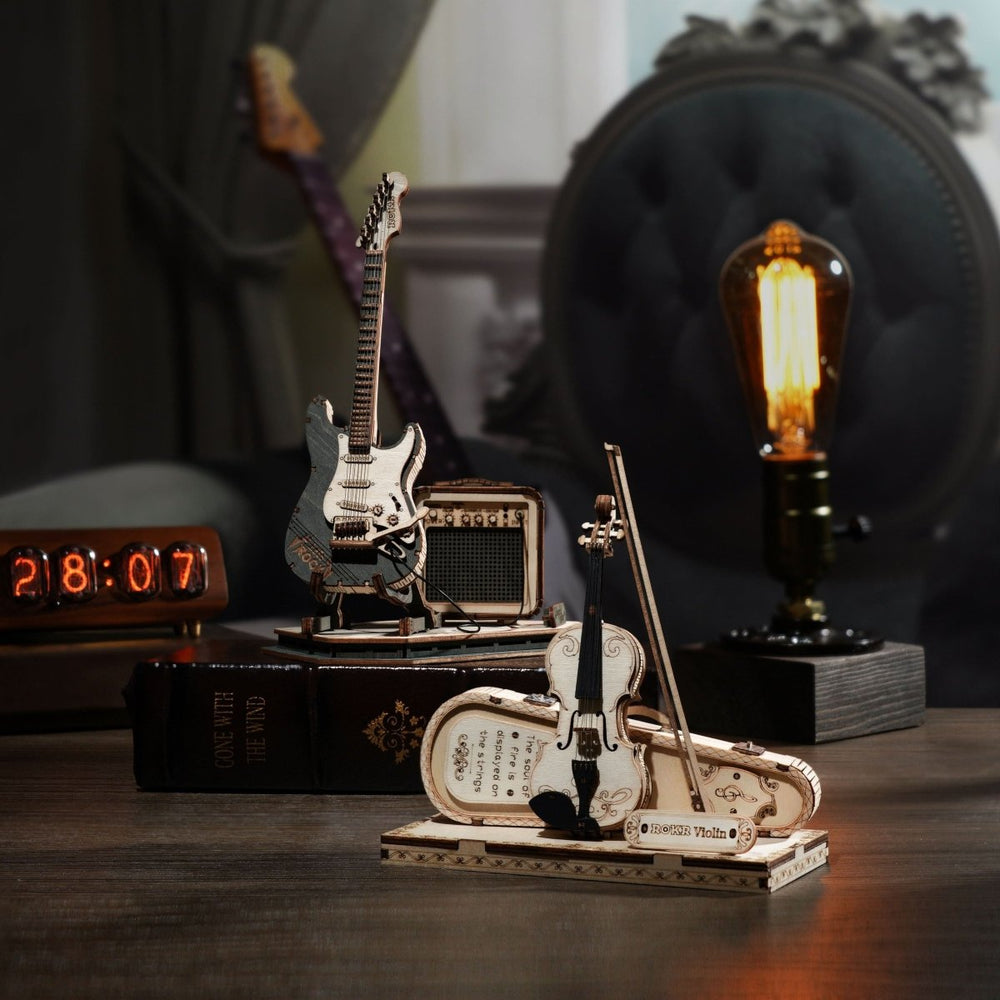 Robotime l Rockgitarre l 3D Holzpuzzle - Lama Welt