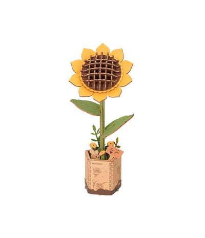 Robotime l Sonnenblume | 3D Holzpuzzle Blumenserie - Lama Welt